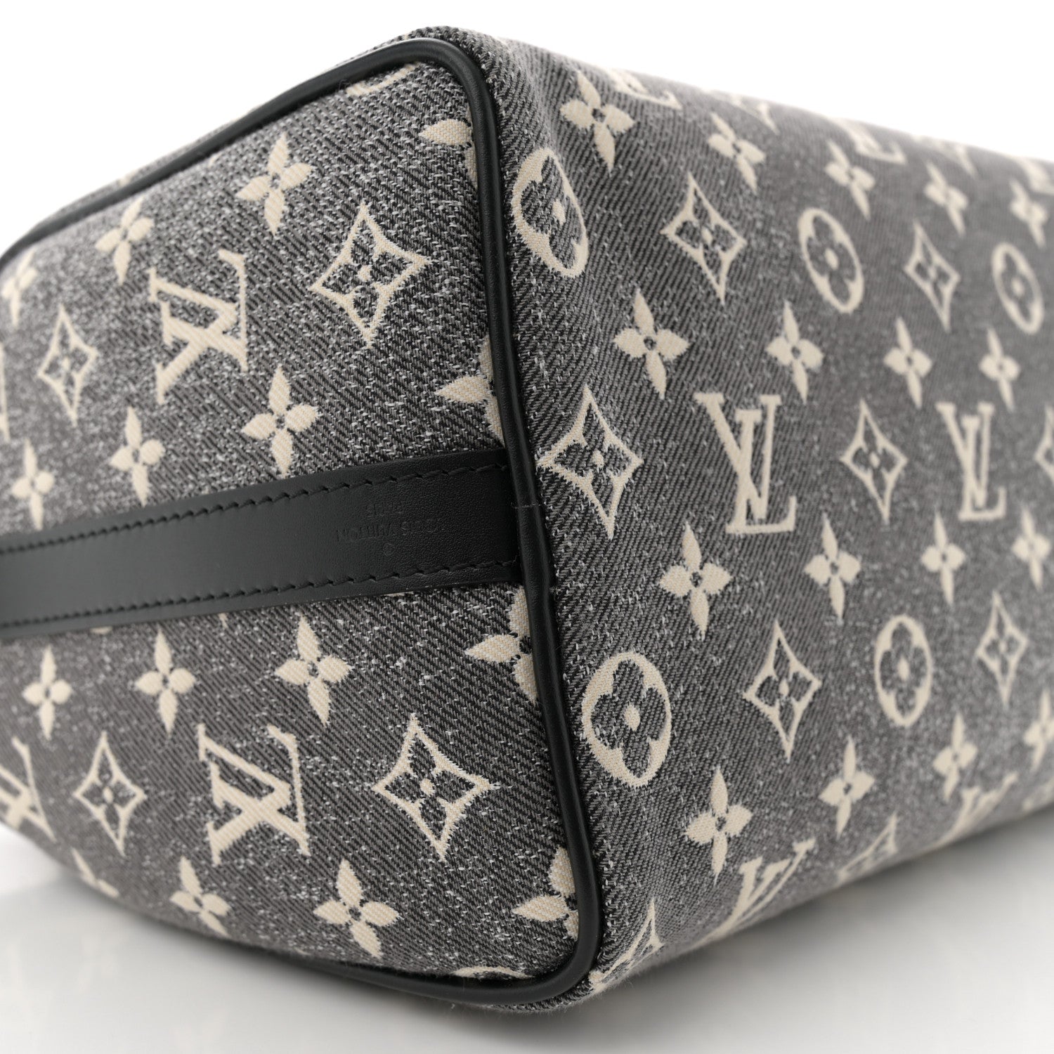 Louis Vuitton Denim Monogram Jacquard Speedy Bandouliere 25 Black 8 of 10