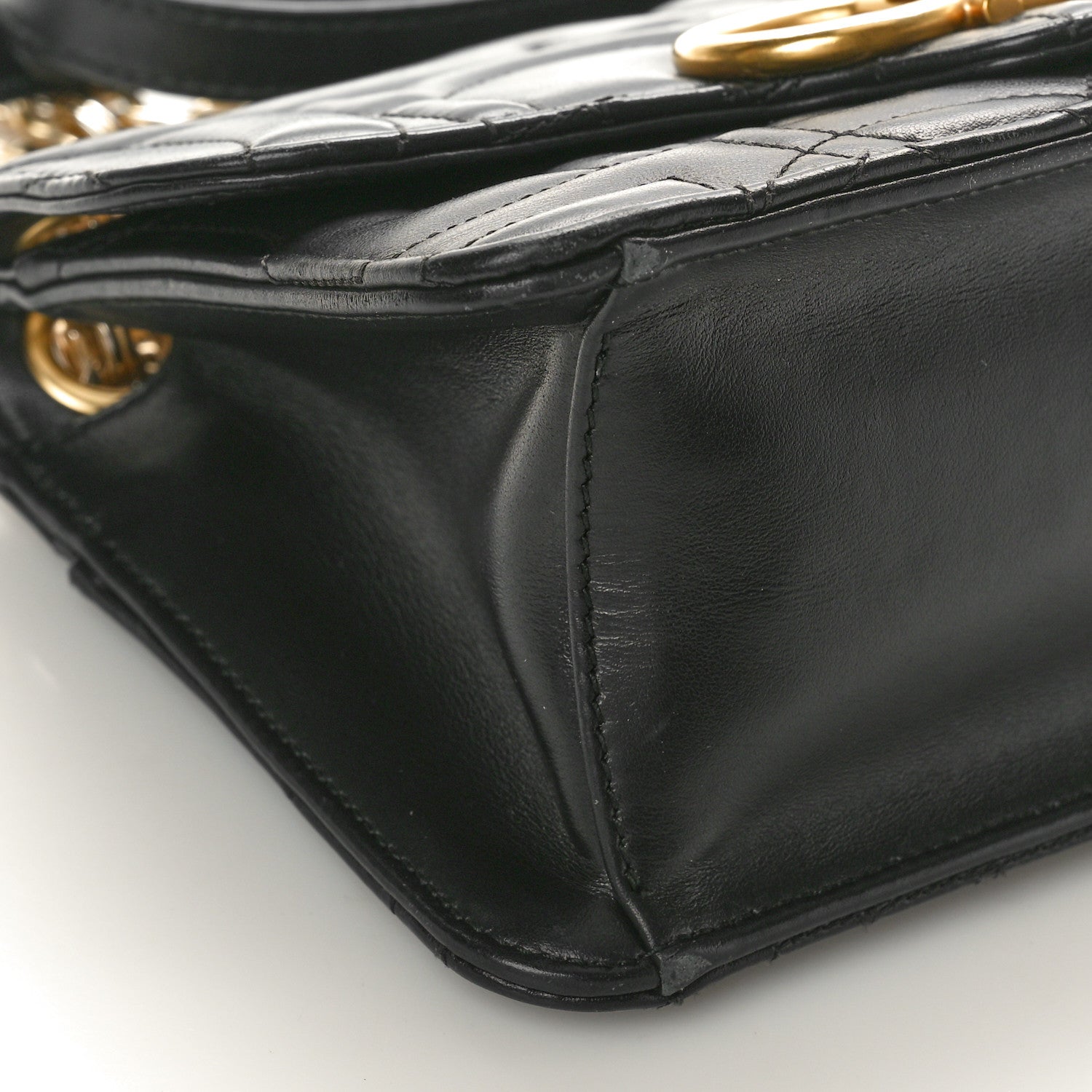 Salvatore Ferragamo Calfskin Quilted Gancini Flap Bag Black 7 of 9