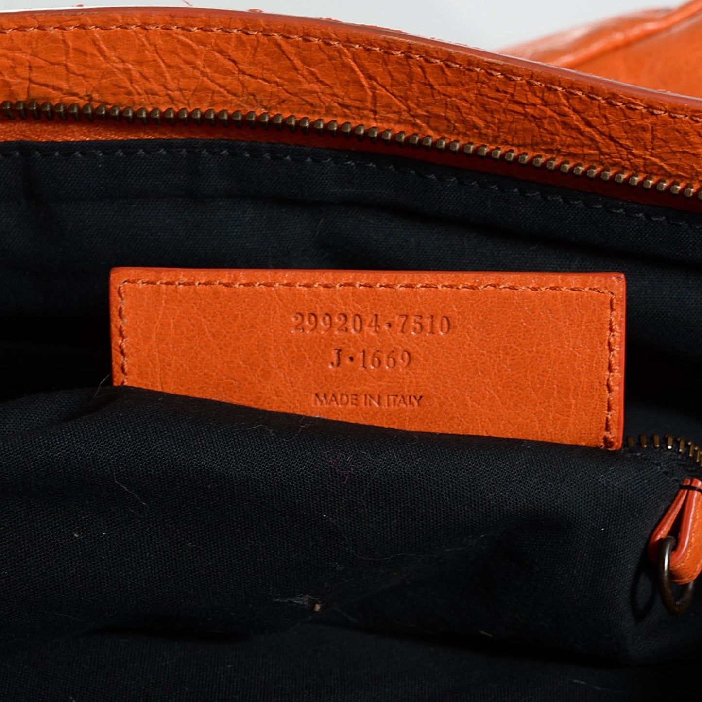 Agneau Large Premier Clutch Tangerine