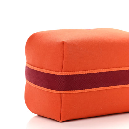 Hermes Canvas Small Bride-A-Brac Pouch Orange Burgundy 8 of 9