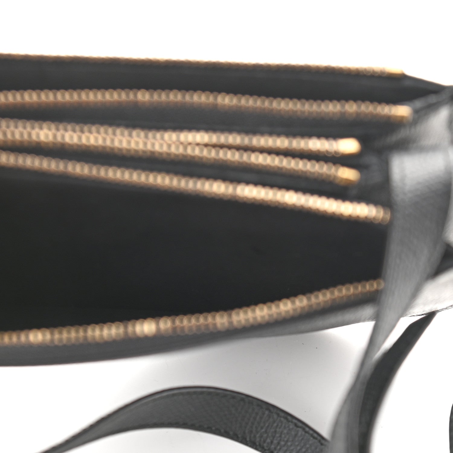 Christian Dior Grained Calfskin Saddle Pouch With Strap Black 5 of 10