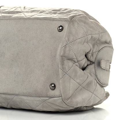Chanel Iridescent Calfskin Chic Quilt Bowling Bag Grey 9 of 9