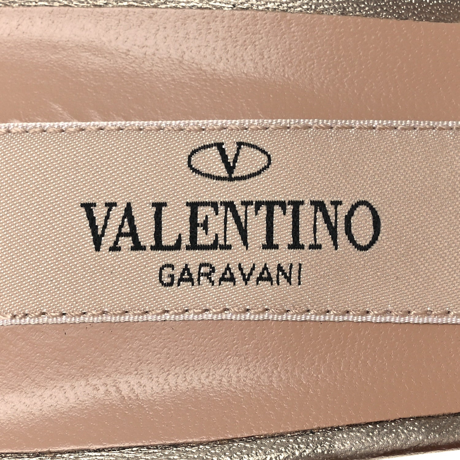 Valentino Garavani Metallic Nappa Rockstud 60mm Caged Slide Sandals 36.5 Skin 9 of 15