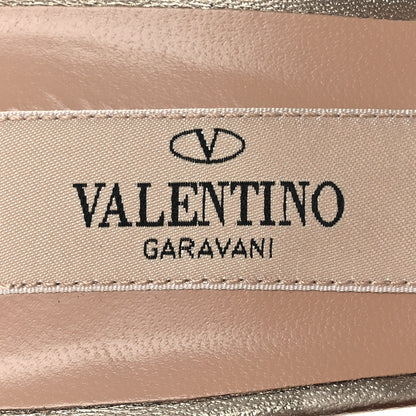 Valentino Garavani Metallic Nappa Rockstud 60mm Caged Slide Sandals 36.5 Skin 9 of 15