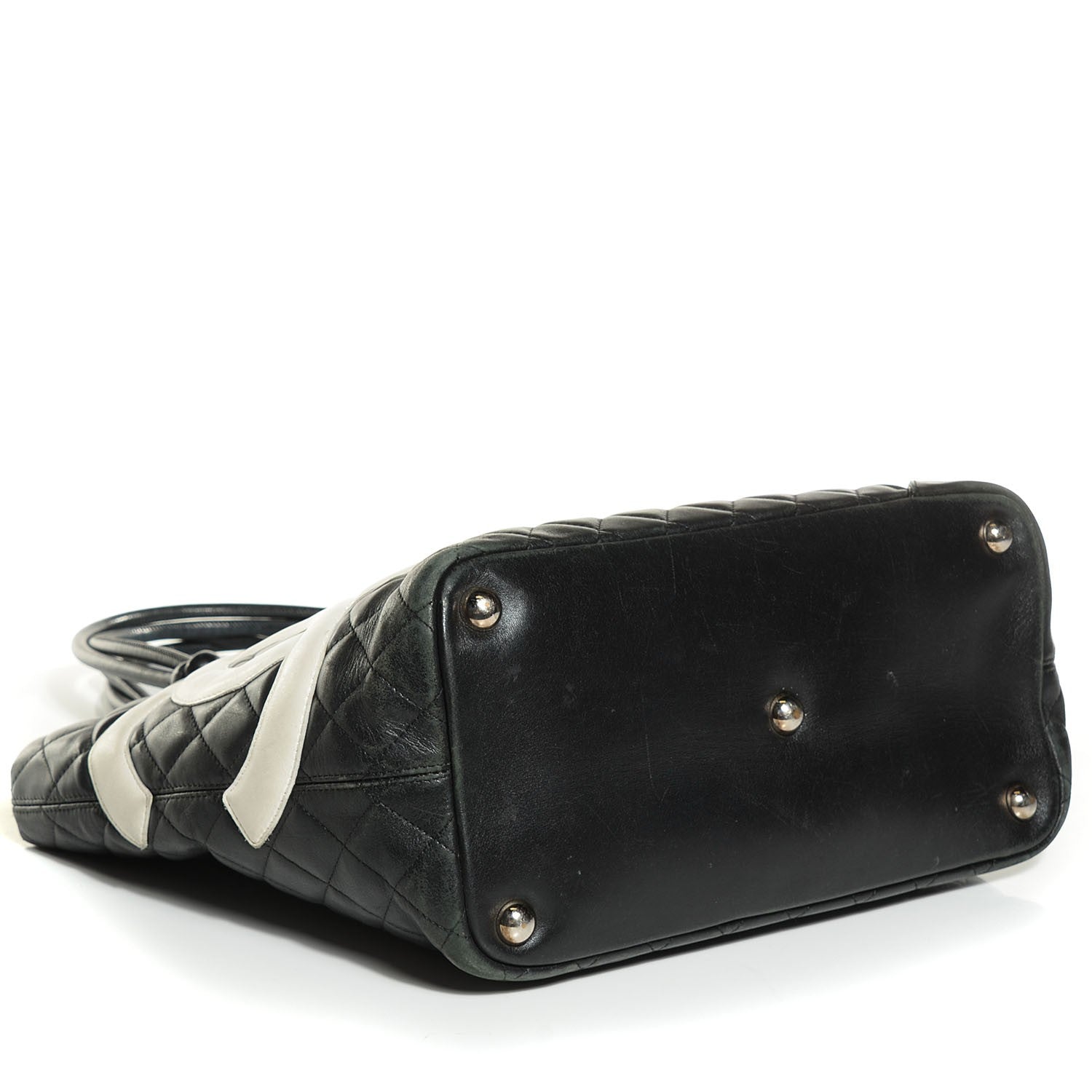 Chanel Calfskin Quilted Large Cambon Tote Black White 4 of 8
