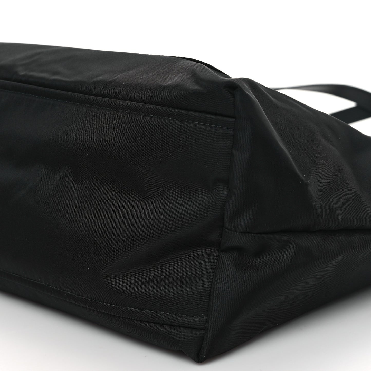 Tessuto Nylon Saffiano Shopping Tote Black