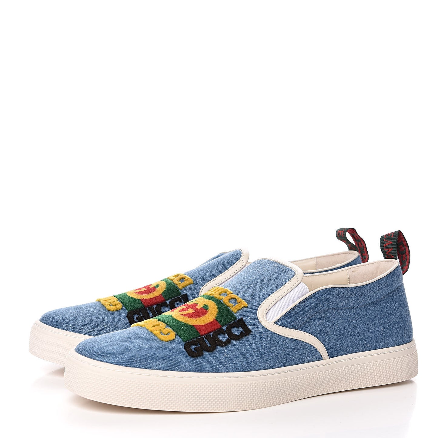 Kura Denim Logo Embroidered Mens Slip On Sneakers 11.5 Blue