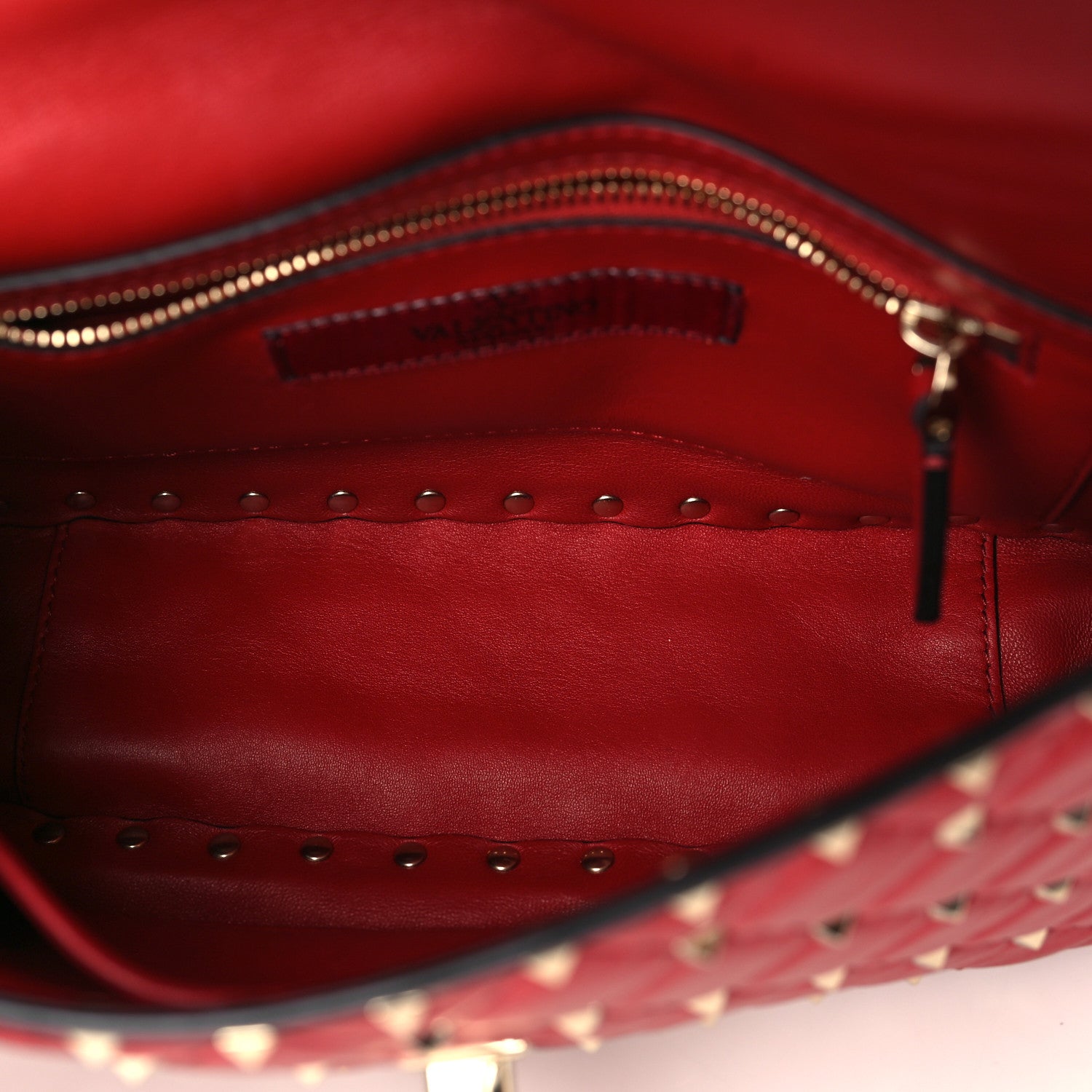Valentino Garavani Nappa Medium Rockstud Spike Shoulder Bag Rosso Valentino 5 of 8