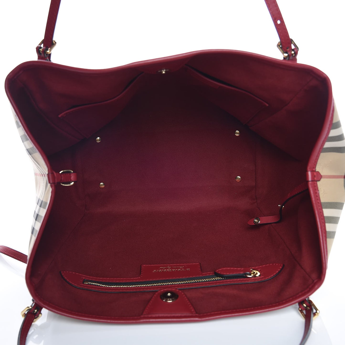 Horseferry Check Small Canterbury Tote Honey Parade Red