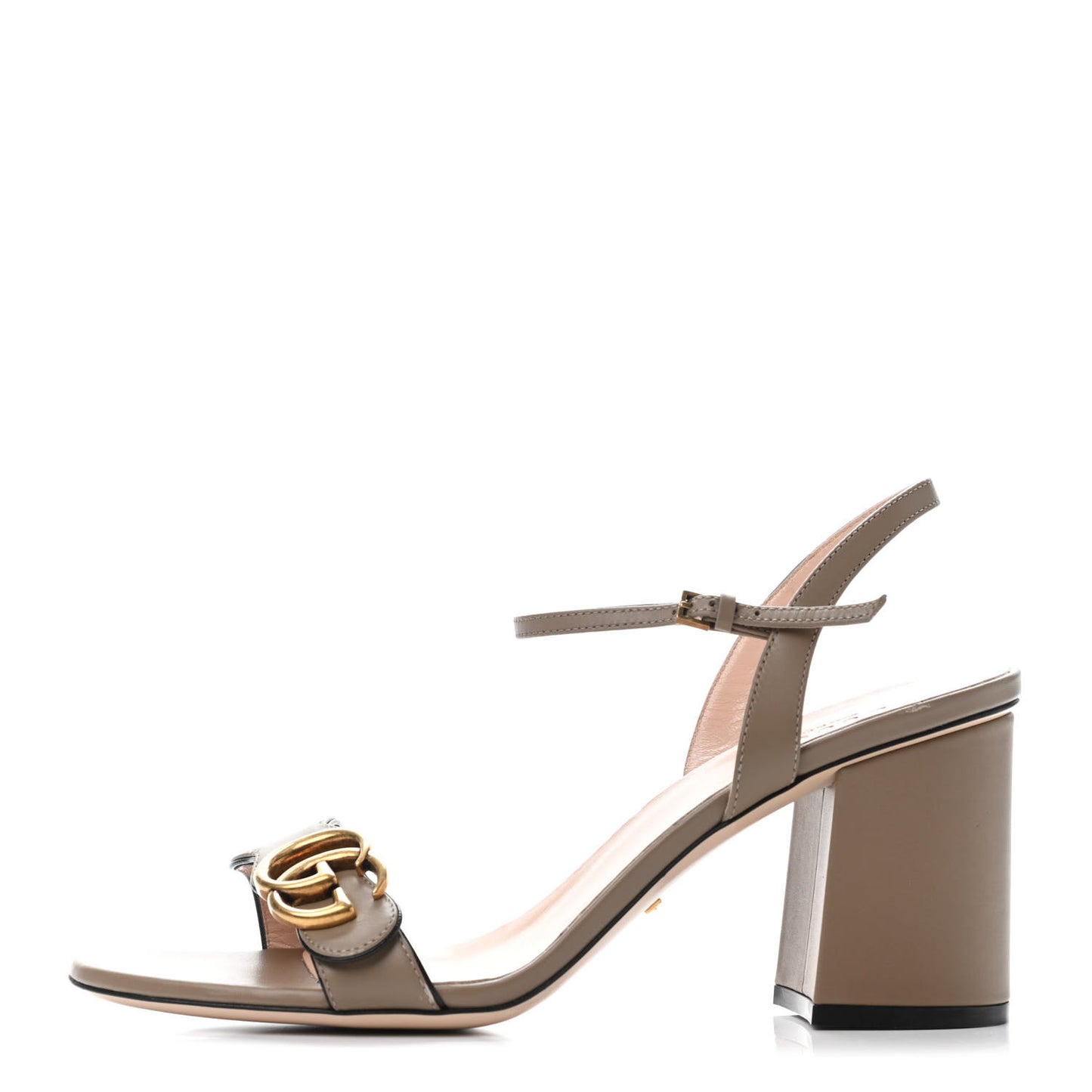 Lifford Calfskin GG Marmont Ankle Wrap 75mm Sandals 40 Mud