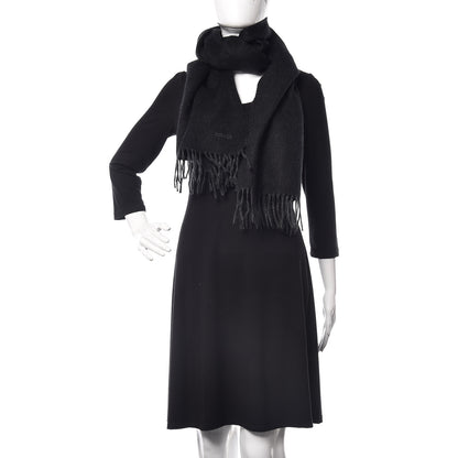 Hermes Cashmere Recto Verso Muffler Black Flanelle 2 of 4