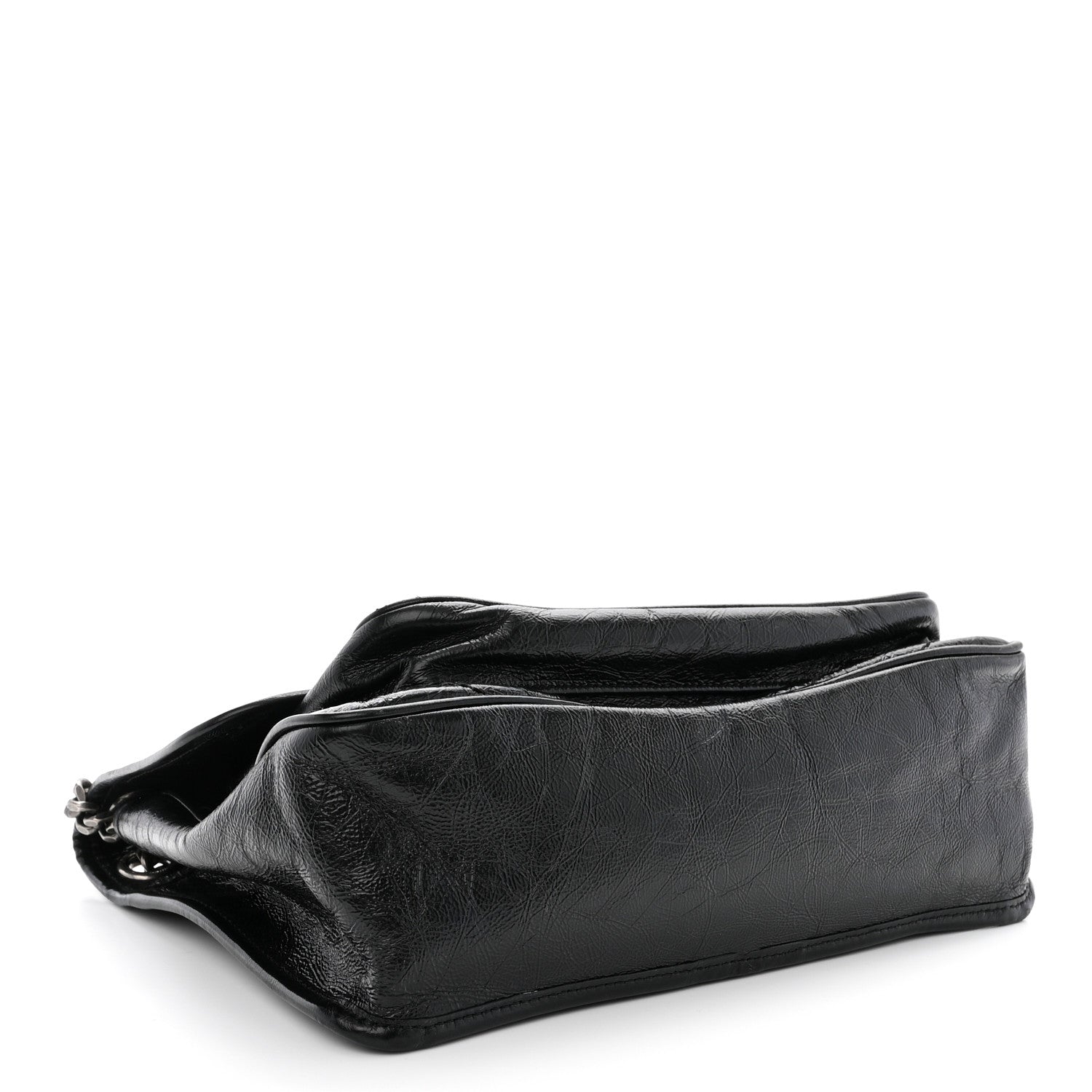 Saint Laurent Crinkled Calfskin Matelasse Monogram Medium Niki Chain Satchel Black 4 of 12
