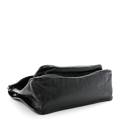 Saint Laurent Crinkled Calfskin Matelasse Monogram Medium Niki Chain Satchel Black 4 of 12