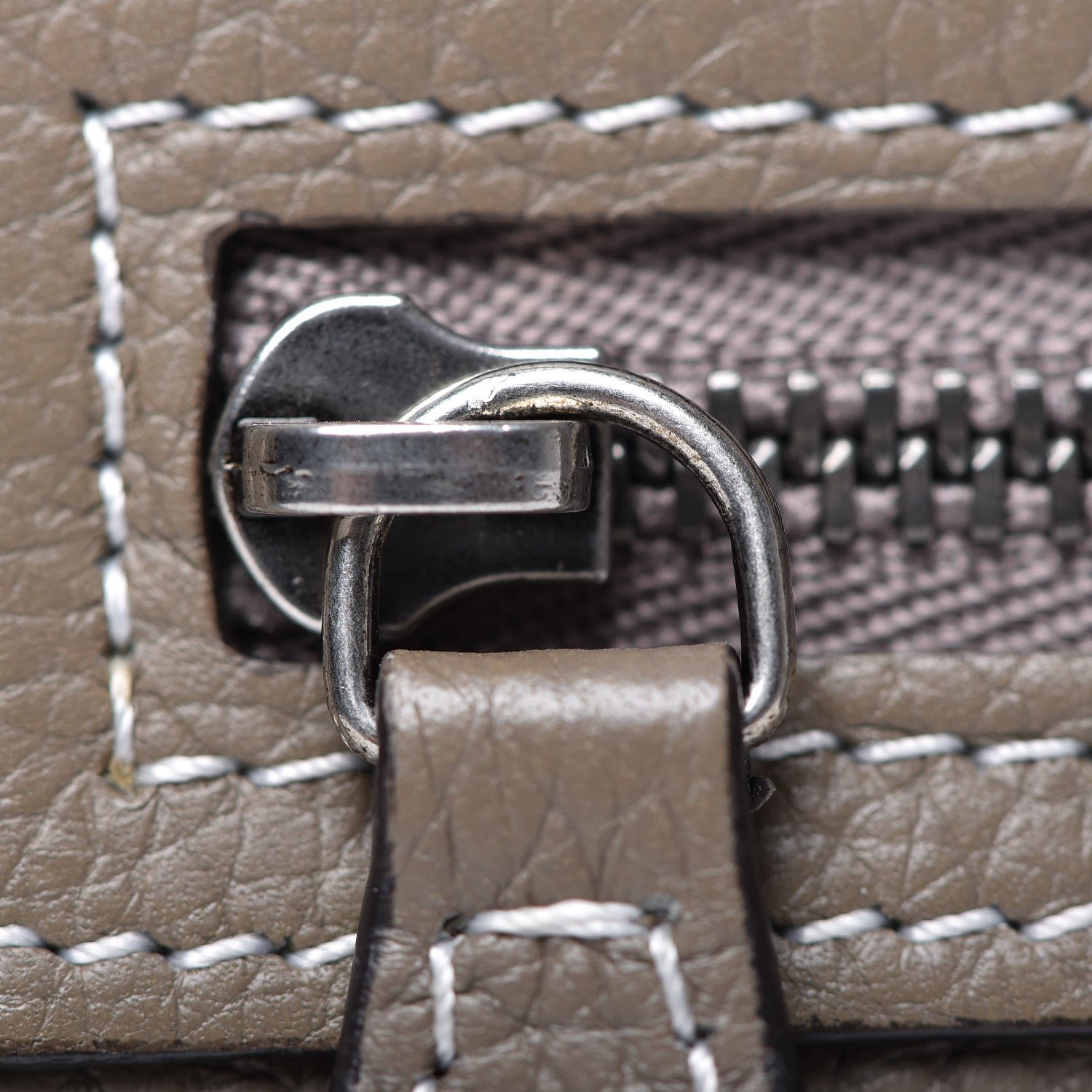 Celine Drummed Calfskin Nano Luggage Souris 14 of 19