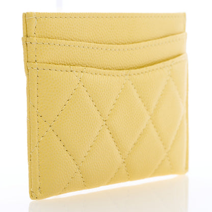 Chanel Caviar Quilted Card Holder Yellow 3 of 8