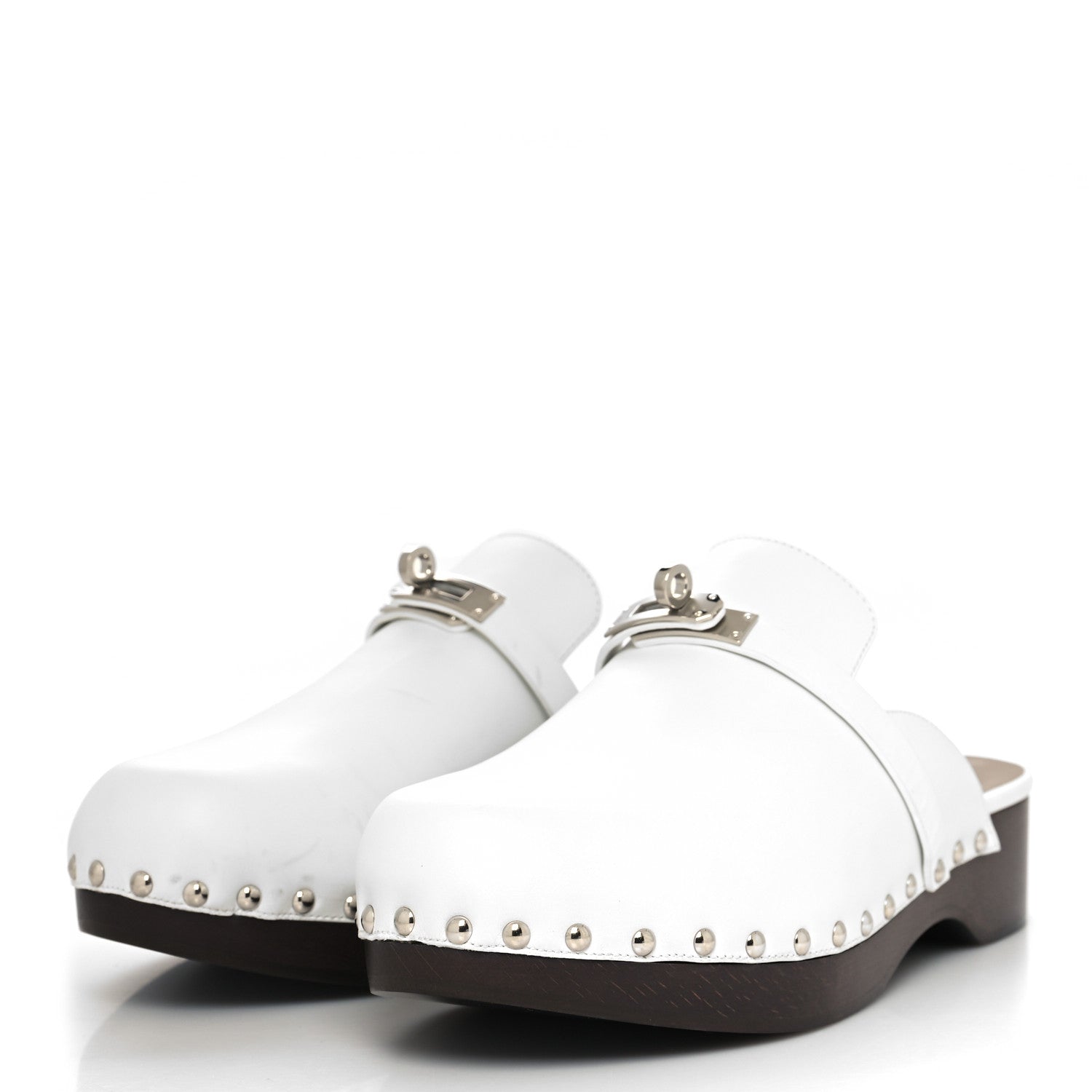 Hermes Calfskin Carlotta Mules 41 White 3 of 11