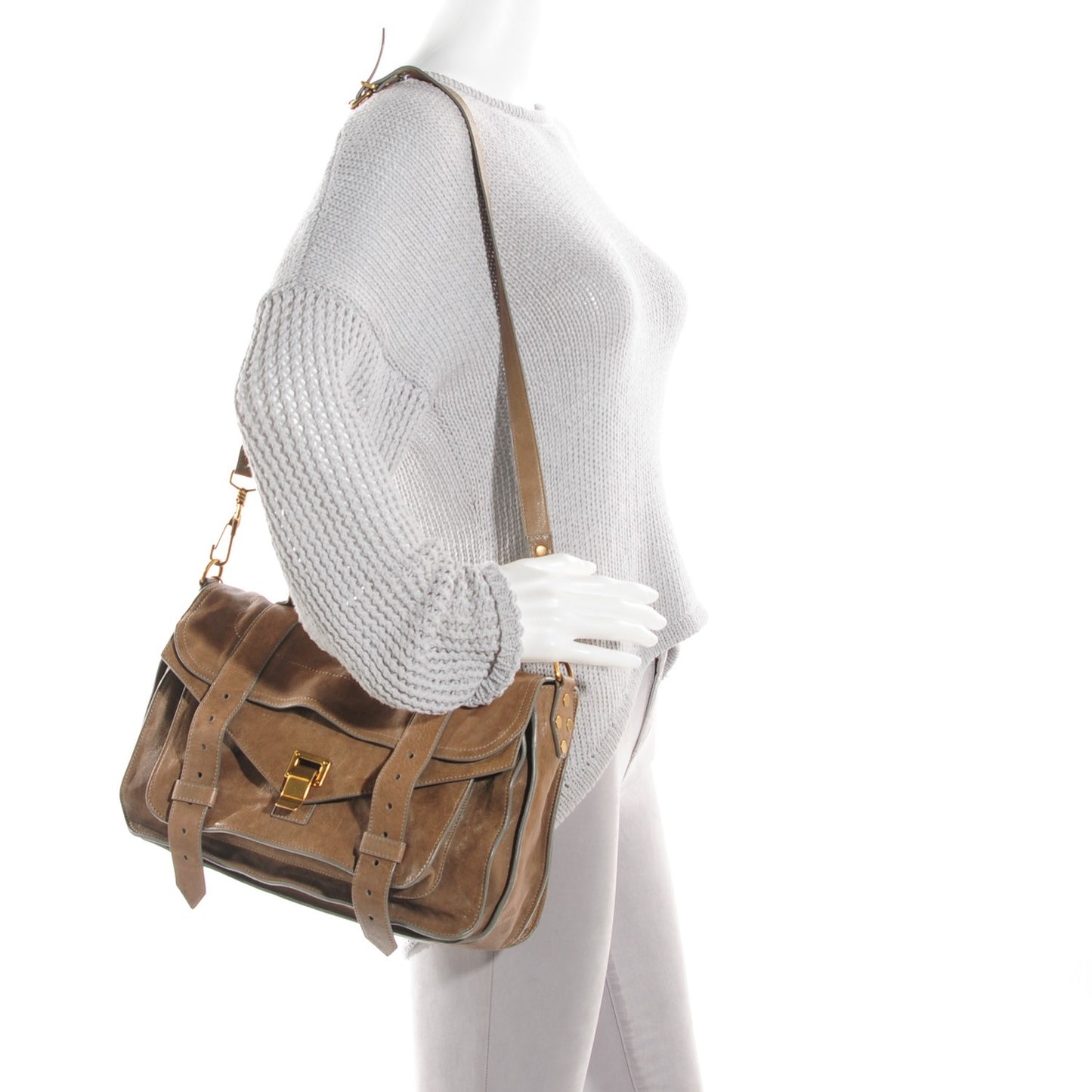 Lambskin Medium PS1 Satchel Smoke