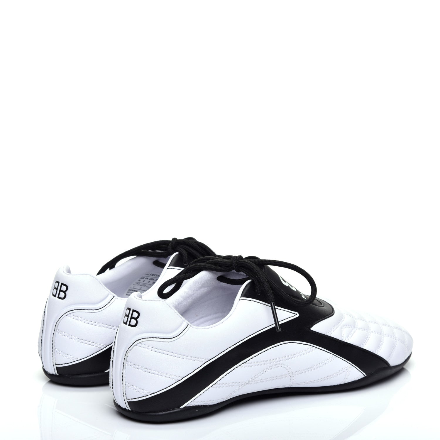 Balenciaga Matte Calfskin Womens Zen Sneaker 39 White Black 4 of 9