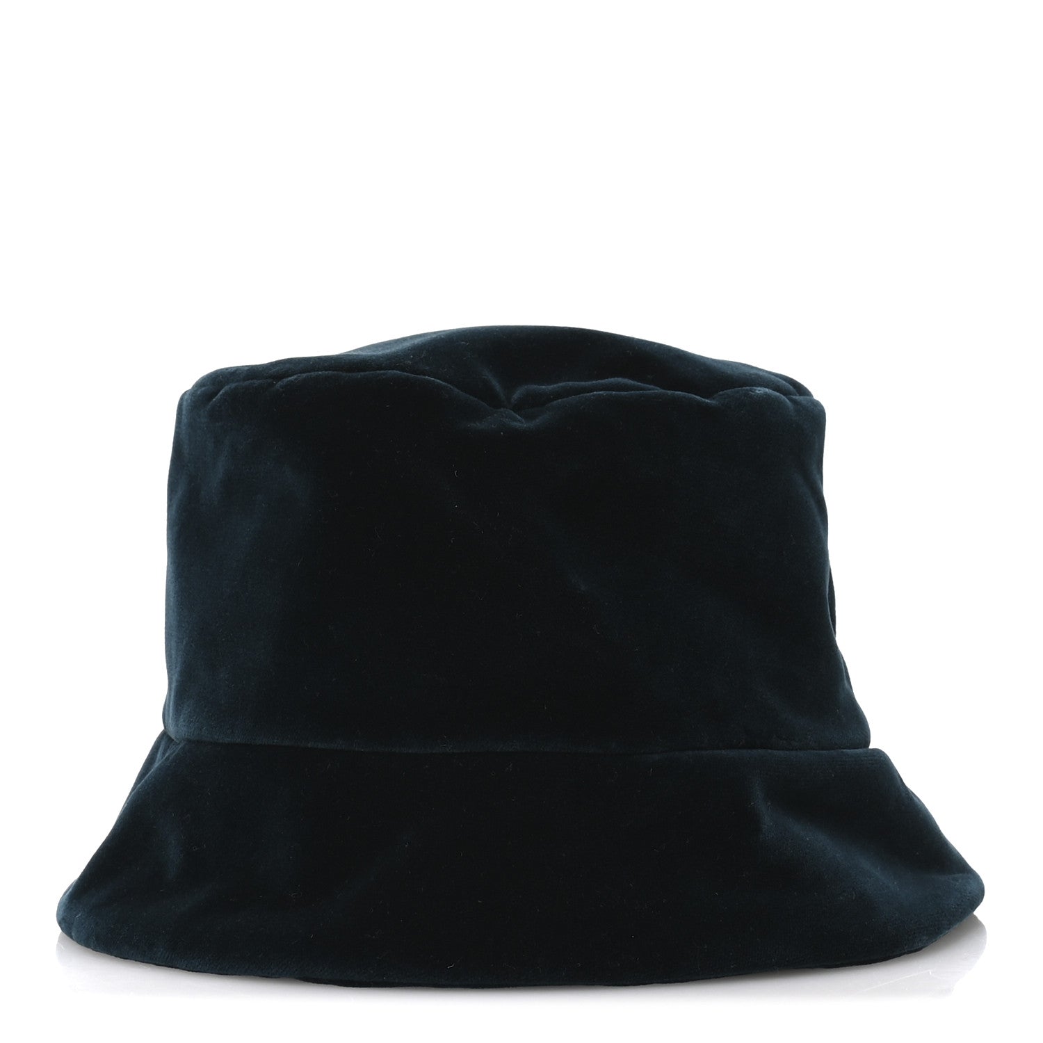 Prada Velvet Triangle Womens Bucket Hat L Petrolio 6 of 10