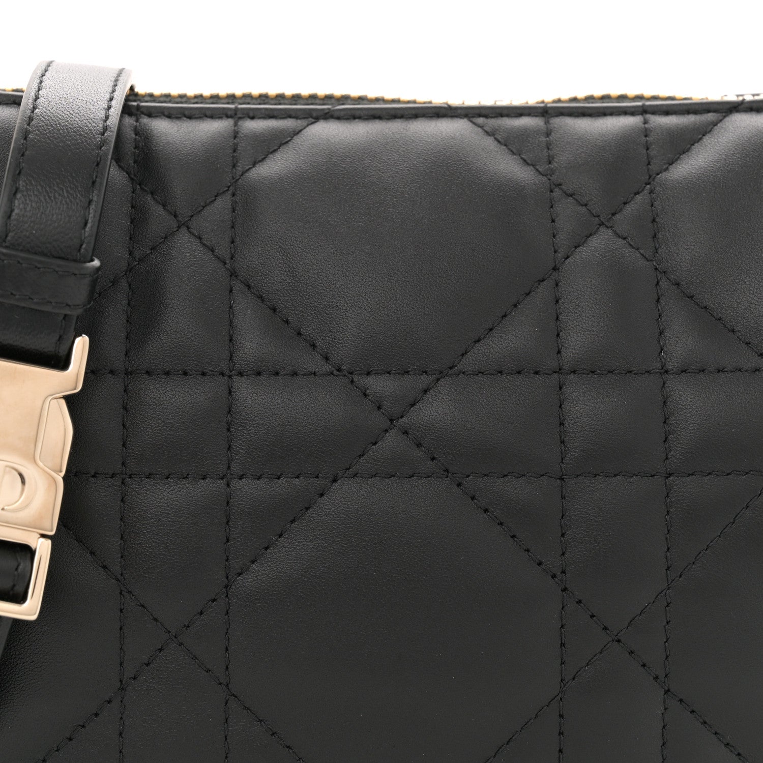 Christian Dior Lambskin Cannage Small Dior Vibe Hobo Bag Black 8 of 10
