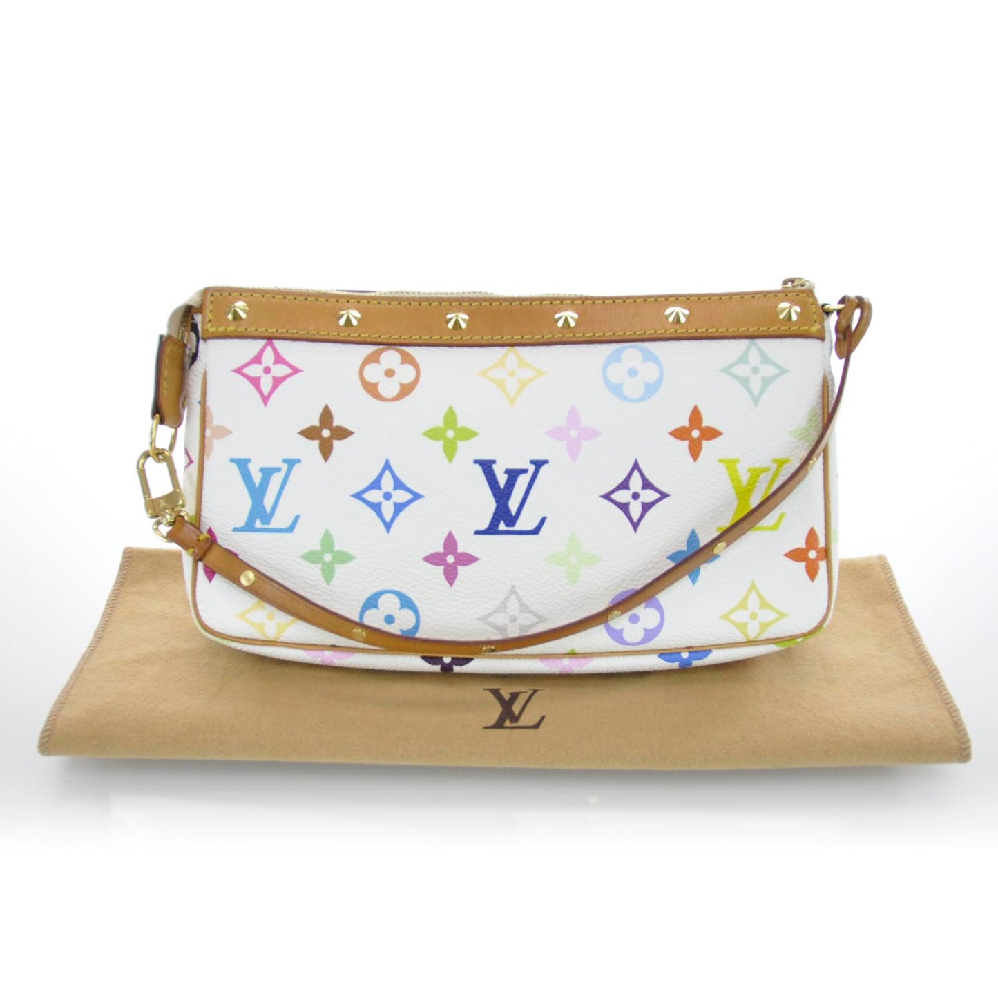 Monogram Multicolor Pochette Accessories White