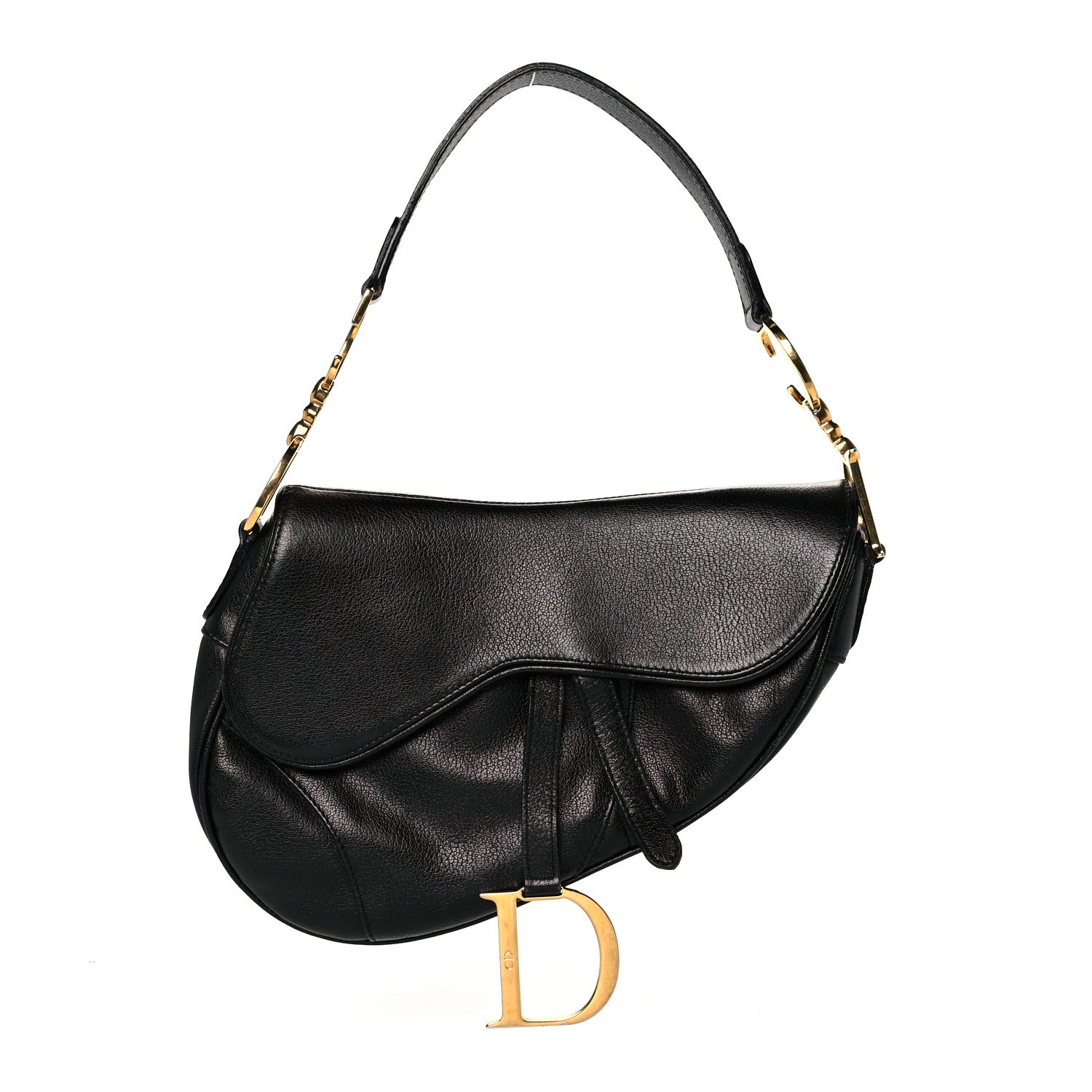 Christian Dior Calfskin Saddle Bag Black 1 of 9