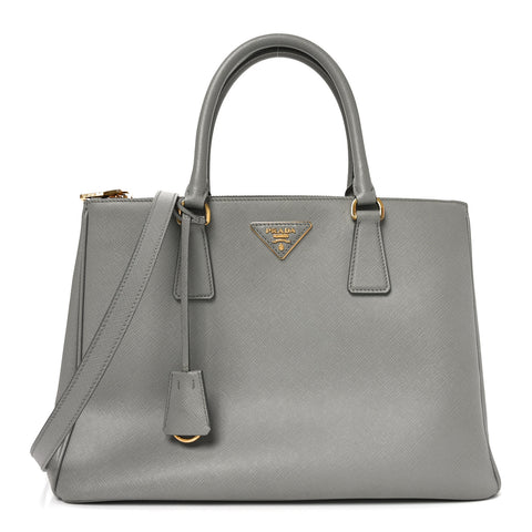 Saffiano Medium Galleria Double Zip Tote Marmo