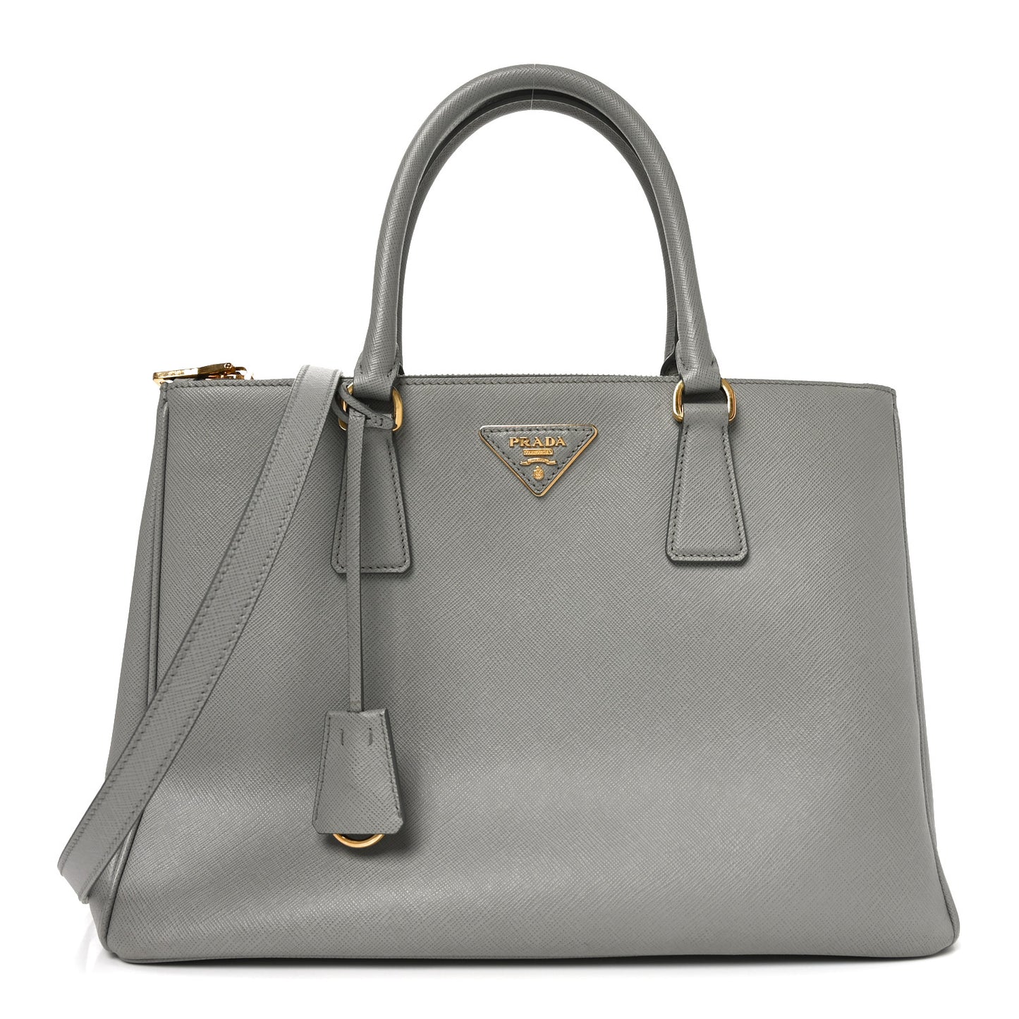 Saffiano Medium Galleria Double Zip Tote Marmo