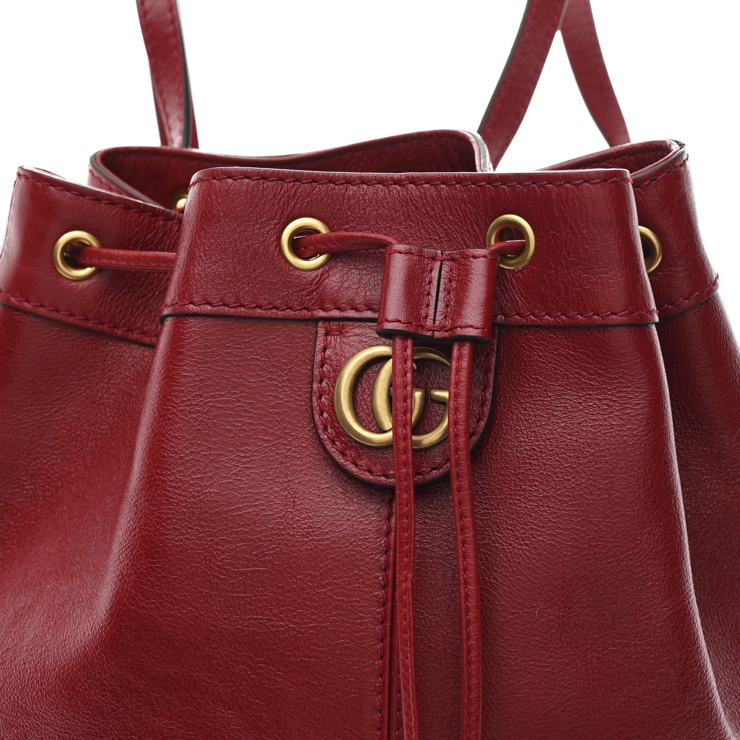 Gucci Piuma Lux Energy Medium Re(Belle) Convertible Bucket Bag Hibiscus Red 8 of 11