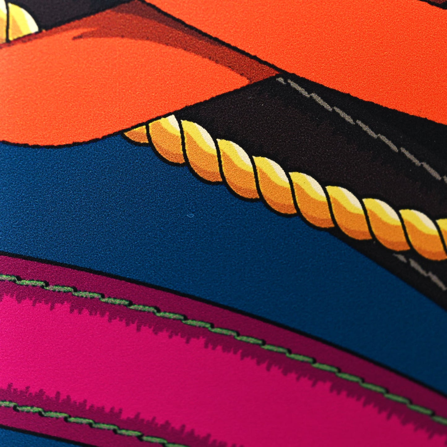 Calfskin Medusa Barocco Rodeo Print Zip Around Wallet Black Multicolor
