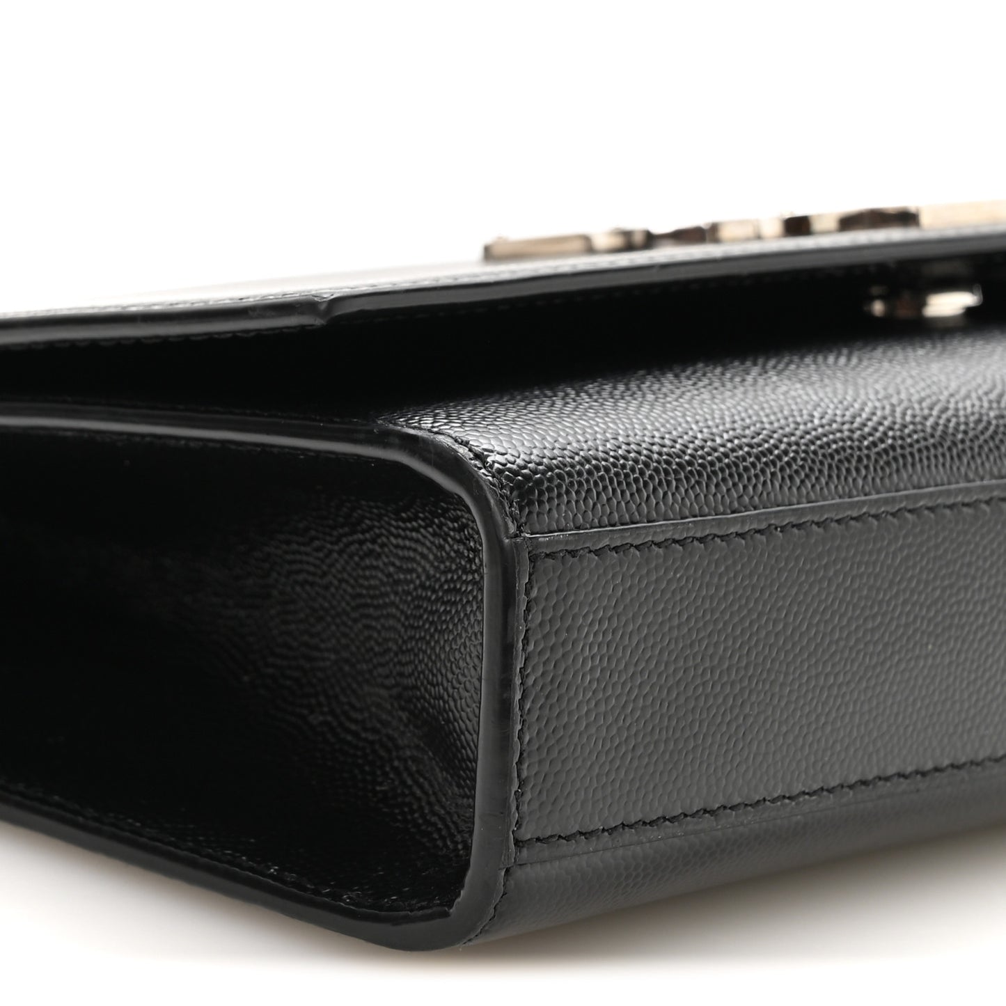 Grain De Poudre Medium Classic Monogram Kate Satchel Black