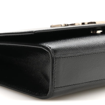 Saint Laurent Grain De Poudre Medium Classic Monogram Kate Satchel Black 9 of 10