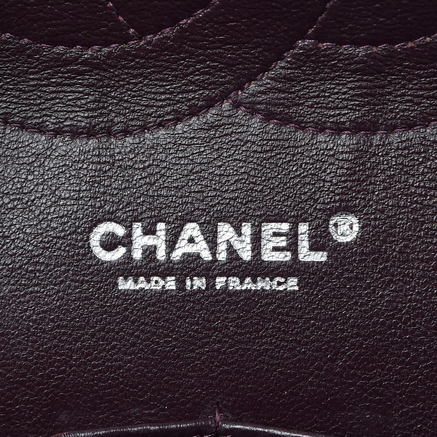 Chanel Lambskin Quilted Jumbo Double Flap Dark Purple 7 of 15