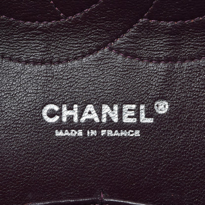 Chanel Lambskin Quilted Jumbo Double Flap Dark Purple 7 of 15