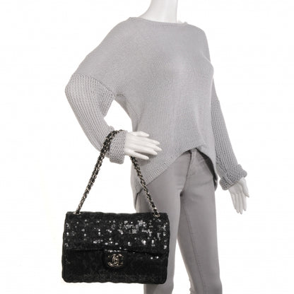 Chanel Hidden Sequin Maxi Flap Black 2 of 8