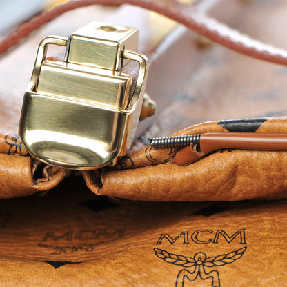 MCM Visetos Top Handle Luggage Cognac 24 of 24