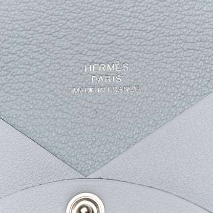 Hermes Swift Printed Calvi Card Case Bleu Brume 6 of 8