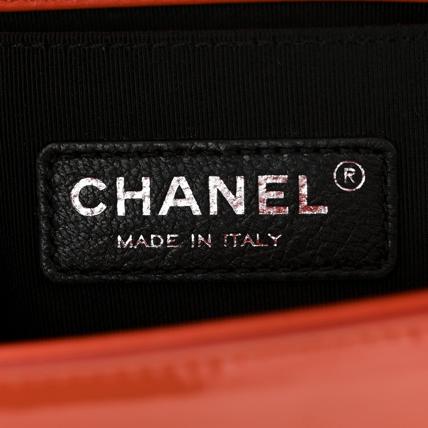 Chanel Patent Calfskin Quilted Small Plexiglass Boy Flap Orange 6 of 10