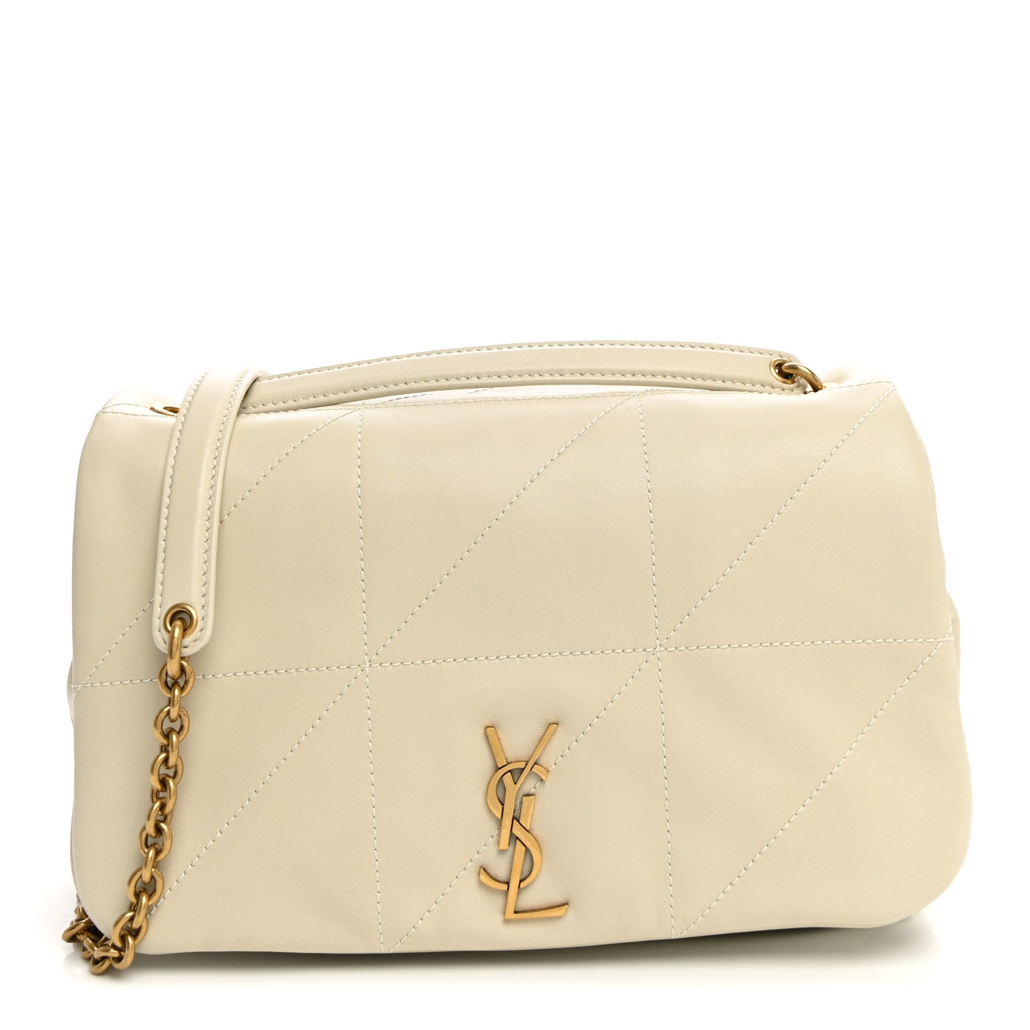 Saint Laurent Lambskin Matelasse Monogram Small Jamie 4.3 Crema Soft 1 of 9