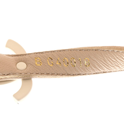 Chanel Lambskin CC Thong Sandals 39 Ivory 6 of 9