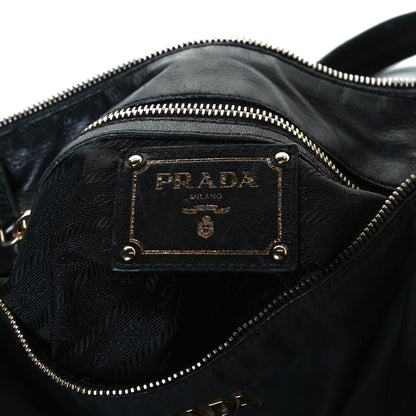 Prada Tessuto Nylon Jacquard Logo Aviator Satchel Black 5 of 17