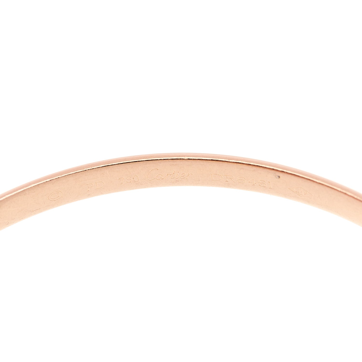 Cartier 18K Pink Yellow White Gold 4.5mm Trinity Bangle Bracelet 4 of 5
