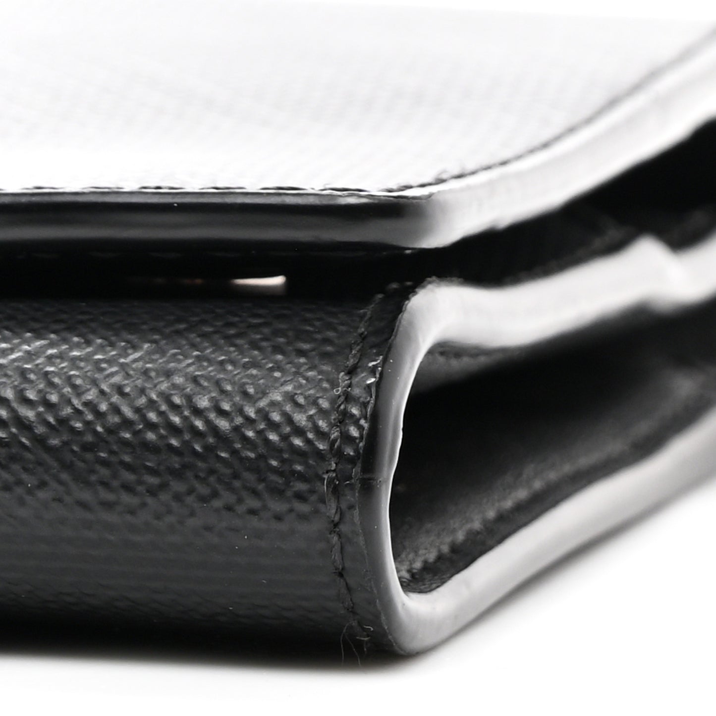 London Check Wallet with Detachable Strap Charcoal