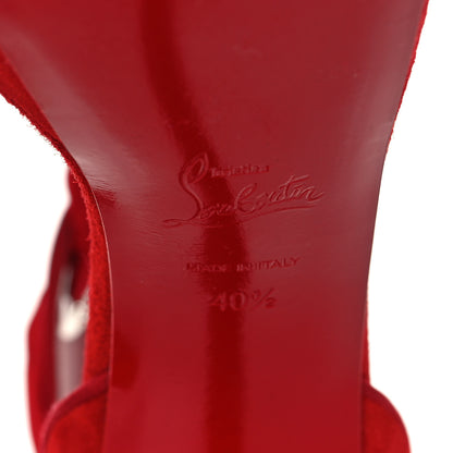 Christian Louboutin Veau Velours Satin Torrida Alta 150 Platform Sandals 40.5 Loubi 8 of 9