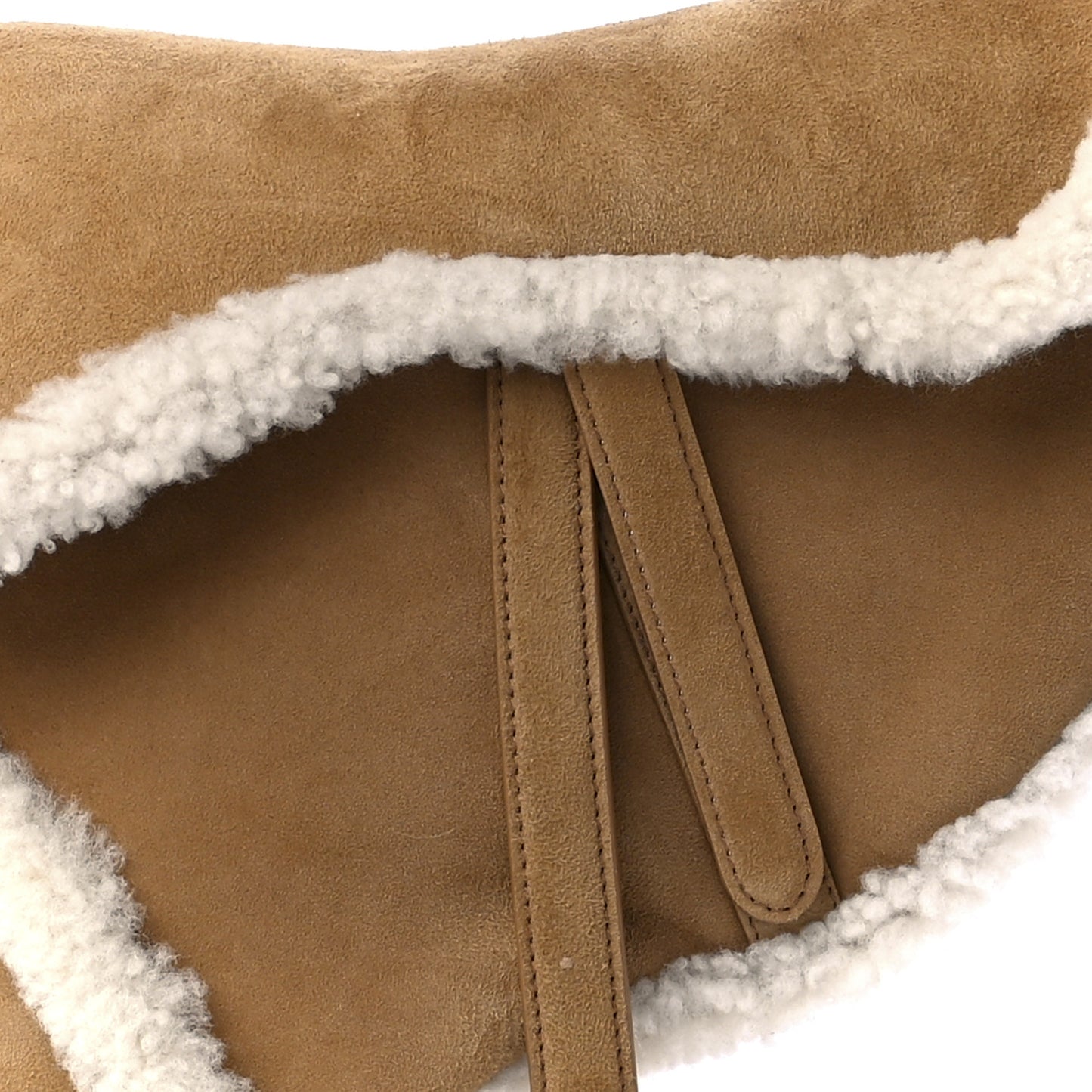 Shearling Saddle Bag Camel
