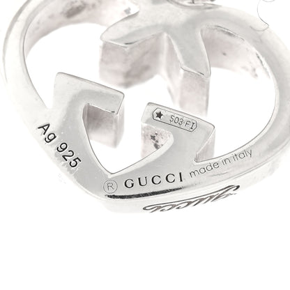 Gucci Sterling Silver Britt Double Heart Drop Earrings 4 of 4