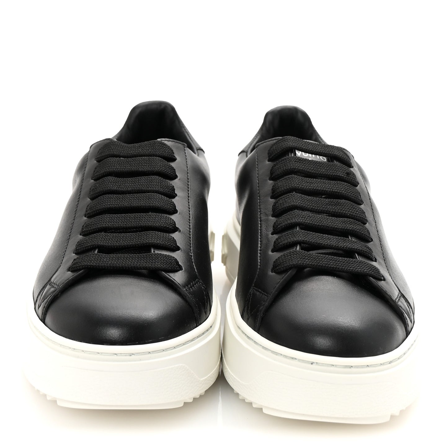 Calfskin Time Out Sneakers 35.5 Black