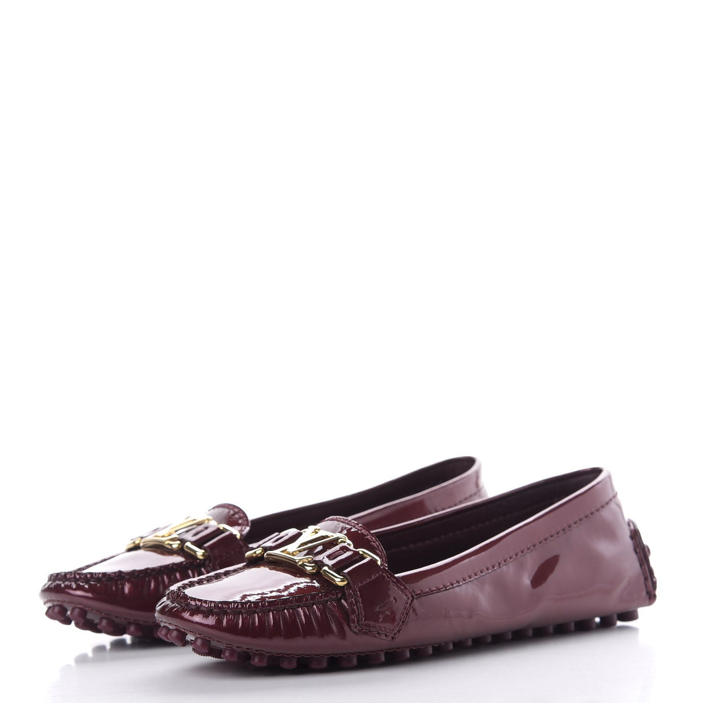 Patent Calfskin Oxford Loafers 34 Rouge Fauviste