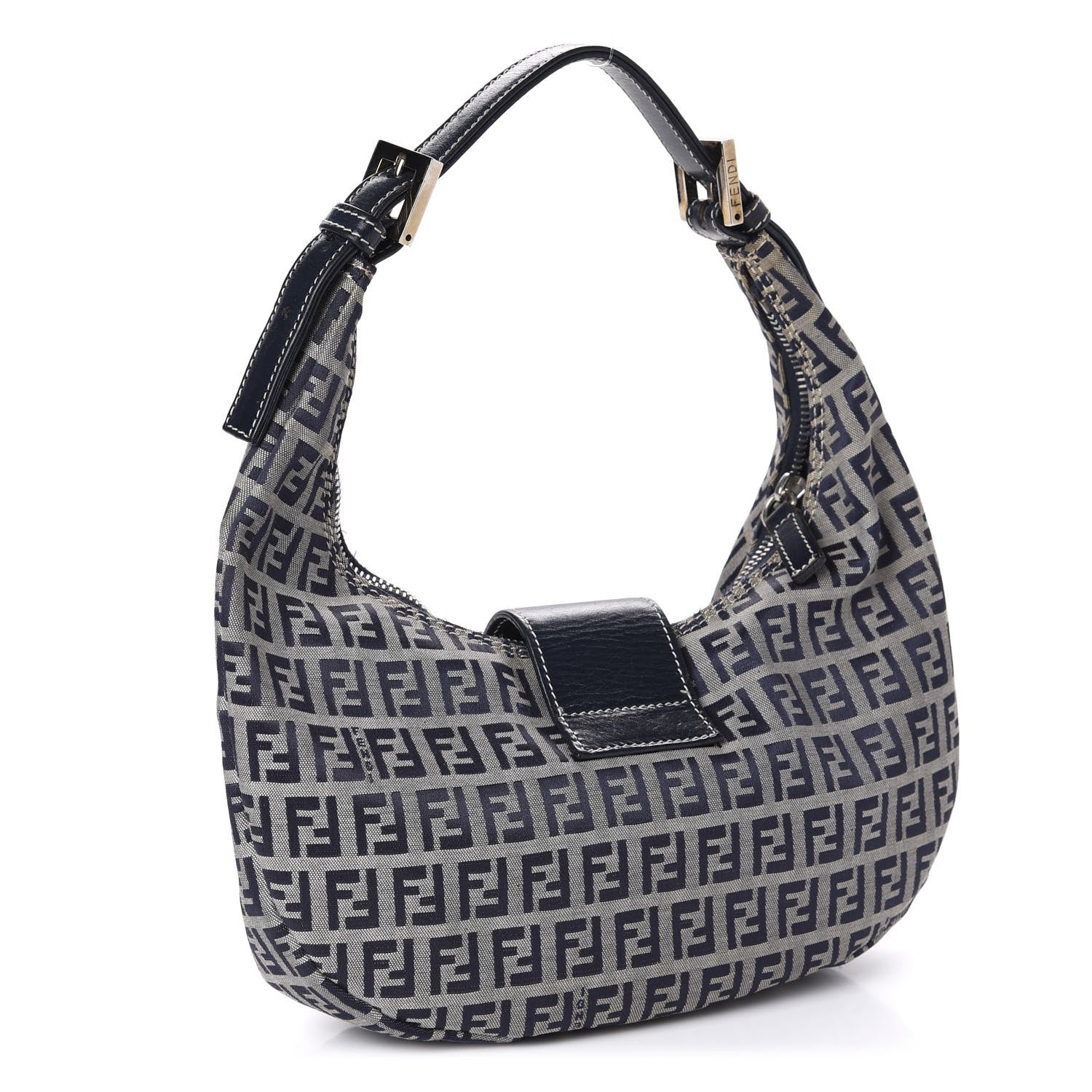 Fendi Zucchino Hobo Navy 3 of 9