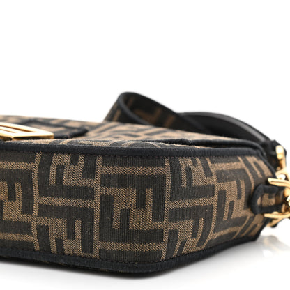 Fendi Fabric Jacquard FF 1974 Medium Baguette Tobacco Moro Black 10 of 10